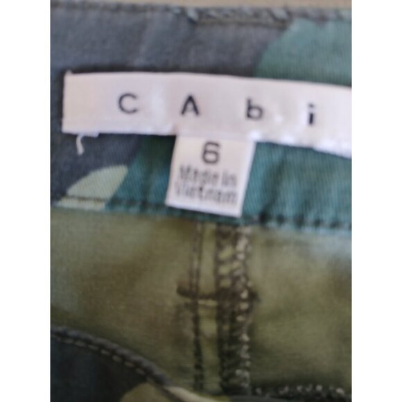 Cabi Womens Jeans Clover Camo Skinny Denim Green Mid Rise Ankle Zipper Size 6 - Picture 15 of 16